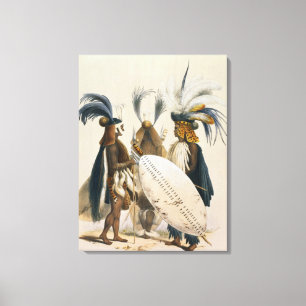 Zulu Soldiers of King Panda's Army, plate 20 from Canvas Print
