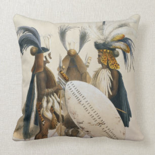 Zulu Soldiers of King Panda's Army, plate 20 from Throw Pillow