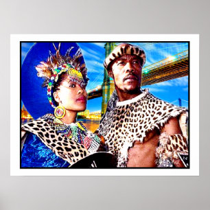 Zulu Warrior & His Queen:  Poster