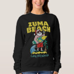 ZUMA BEACH CALIFORNIA Santa Christmas Surfing Sweatshirt<br><div class="desc">ZUMA BEACH CALIFORNIA Santa Christmas Surfing</div>