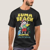 ZUMA BEACH CALIFORNIA Santa Christmas Surfing