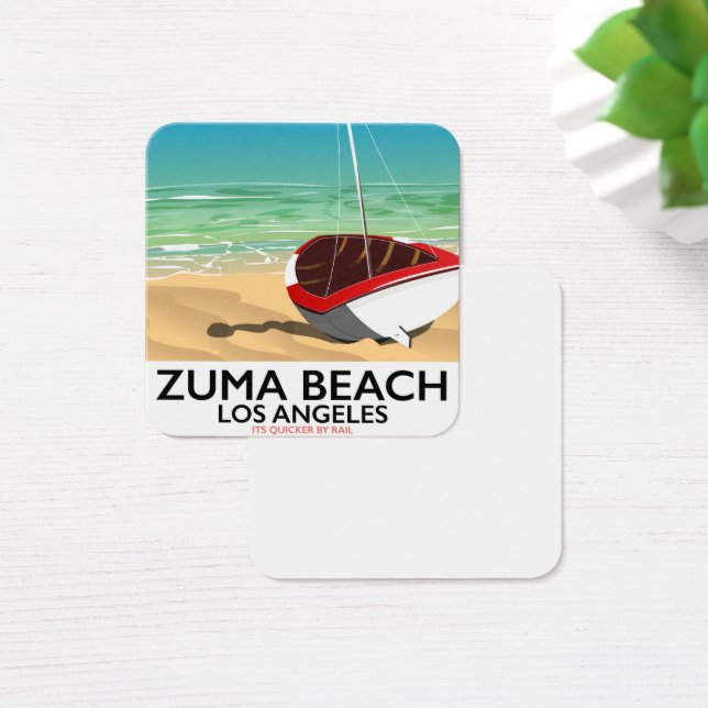 Zuma Beach LA Rail beach poster (Desk)