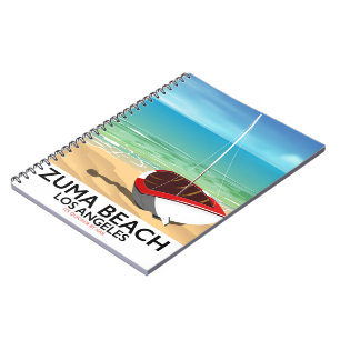 Zuma Beach LA Rail beach poster Notebook