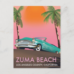 Zuma Beach Los Angeles County California Postcard