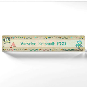 Zuni Butterfly 2 Folk Art Nameplate