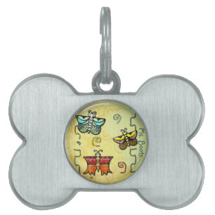Zuni Butterfly Folk Art Pet Name Tag