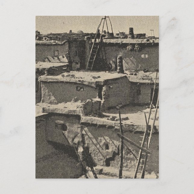 Zuni court postcard (Front)