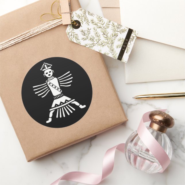 zuni knifewing classic round sticker (Gifting)