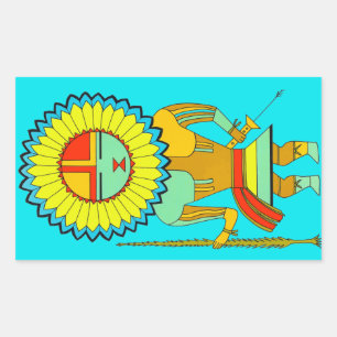 Zuni Man Sunface Sticker