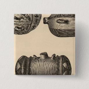 Zuni pottery 2 inch square button