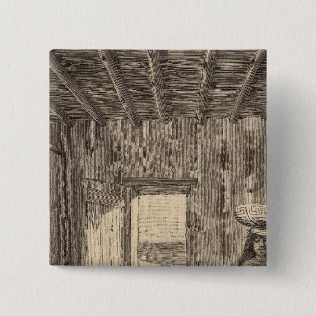 Zuni room 2 inch square button (Front)