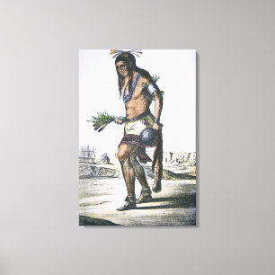 Zuni Tribesman, 1854 (colour litho) Canvas Print