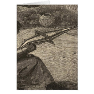 Zuni woman weaving belt