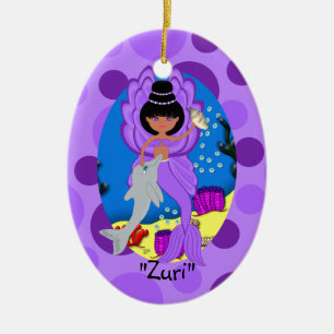 Zuri Purple Merfaery Ornament