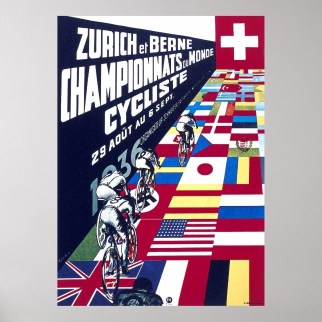 Zurich 1936 Track Cycling Poster (Front)