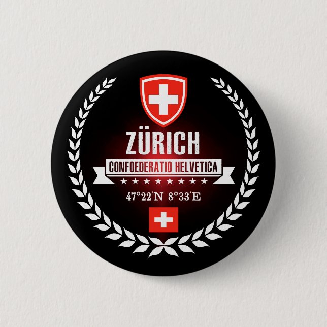Zürich 2 Inch Round Button (Front)