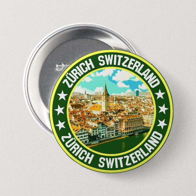 Zürich                                             3 inch round button (Front & Back)