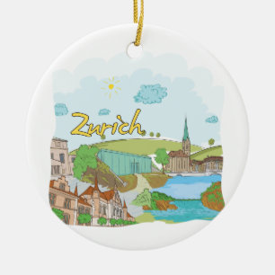 Zurich Ceramic Ornament