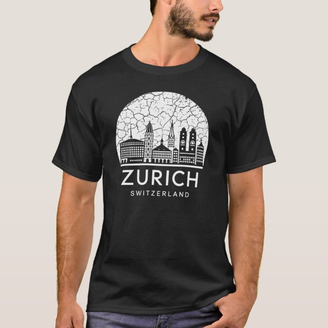 Zurich City Switzerland T-Shirt (Front)