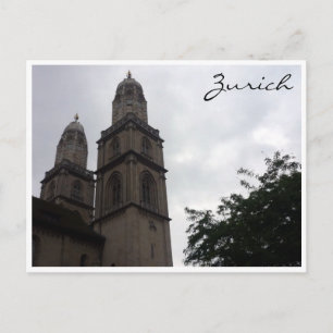 zürich grossmünster postcard