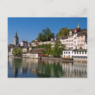 Zurich River View Postcard