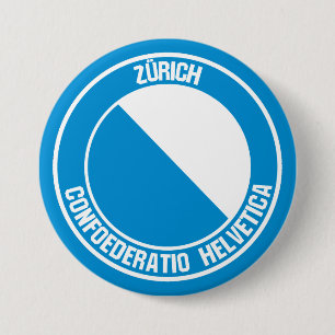 Zürich Round Emblem 3 Inch Round Button
