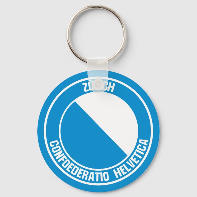 Zürich Round Emblem Keychain (Front)