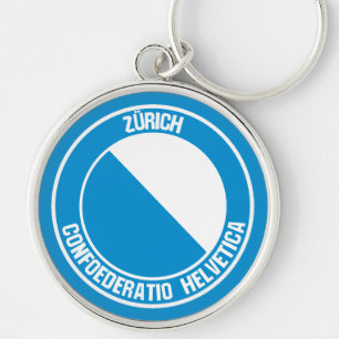 Zürich Round Emblem Keychain