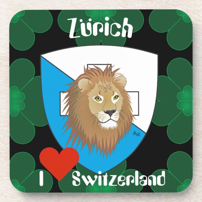 Zürich Schweiz Kork-Untersetzer Coaster (Front)