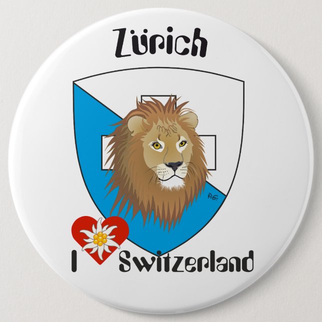 Zürich Schweiz Switzerland Button (Front)