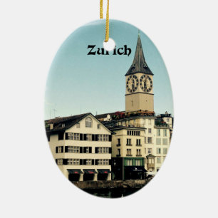 Zurich, Switzerland Ceramic Ornament