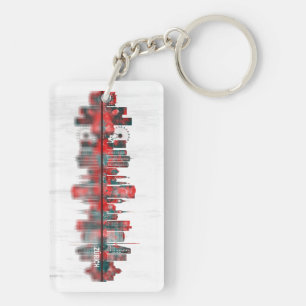 Zurich Switzerland Skyline Keychain