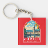 Zurich Switzerland Travel Art Emblem