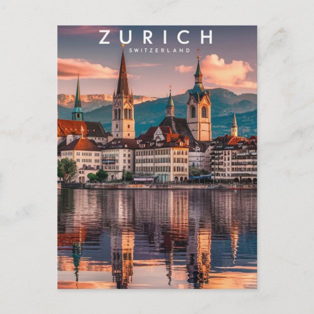 Zurich Switzerland Travel Postcard (Front)
