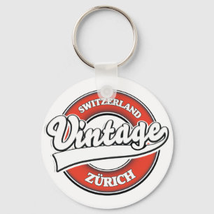 Zürich Switzerland vintage style logo Keychain