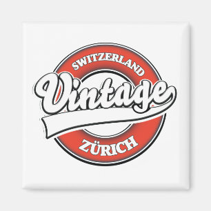 Zürich Switzerland vintage style logo Magnet