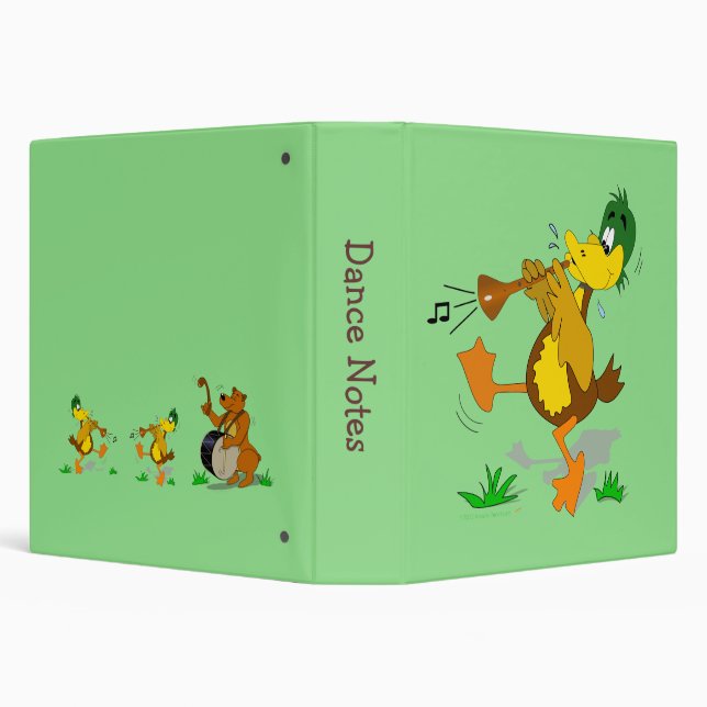 Zurna Musical Cartoon Duck Custom Balkan Music Binder (Background)