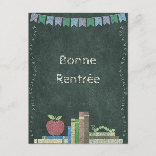 Zurück zur Schule | Bonne Rentrée Postcard (Front)