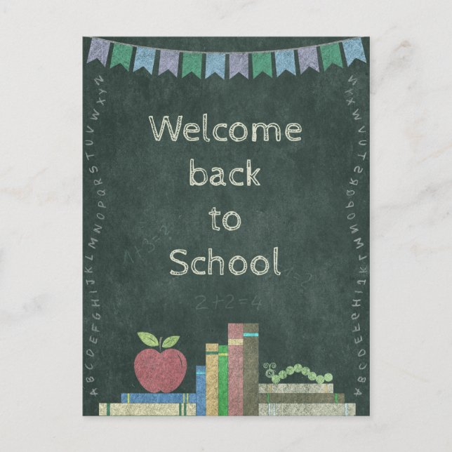 Zurück zur Schule | Willkommen zurück zur Schule Postcard (Front)