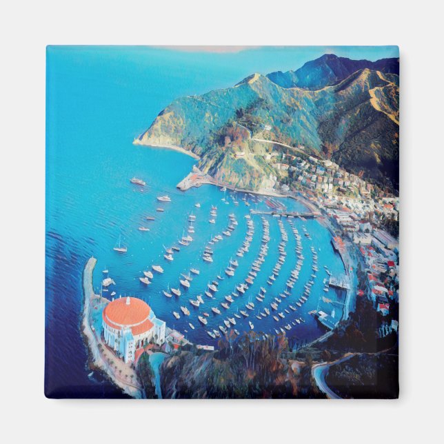 zUS010 SANTA CATALINA Island, California, Fridge Magnet (Front)