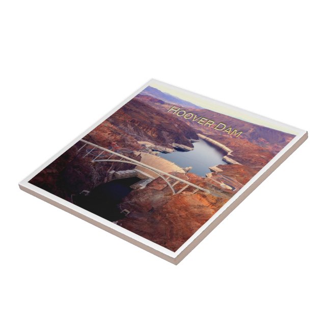 zUS016 HOOVER DAM, Colorado, Lake Meid, Tile (Side)