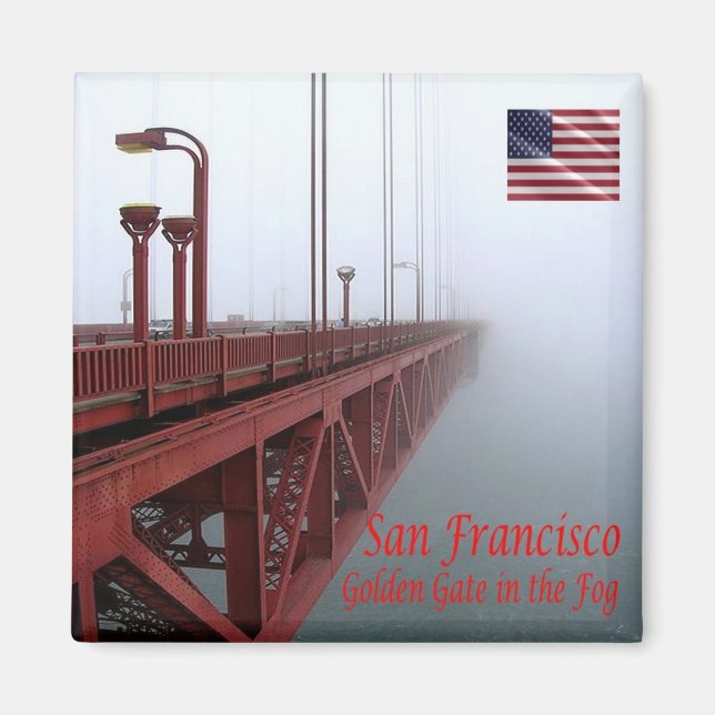 zUS070 SAN FRANCISCO, Golden Gate Bridge, Fridge Magnet (Front)