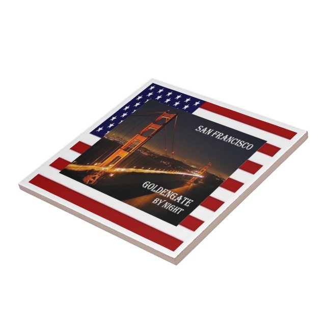 zUS072 SAN FRANCISCO, Golden Gate Bridge, Tile (Side)