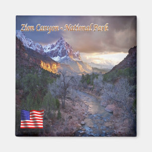 zUS116 ZION CANYON National Park, Utah, Fridge Magnet