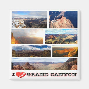 zUS150 GRAND CANYON I Love, Mosaic, Fridge Magnet