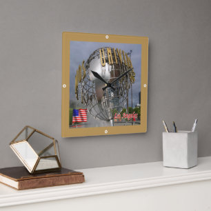 zUS165 UNIVERSAL STUDIO, Los Angeles, Square Wall Clock