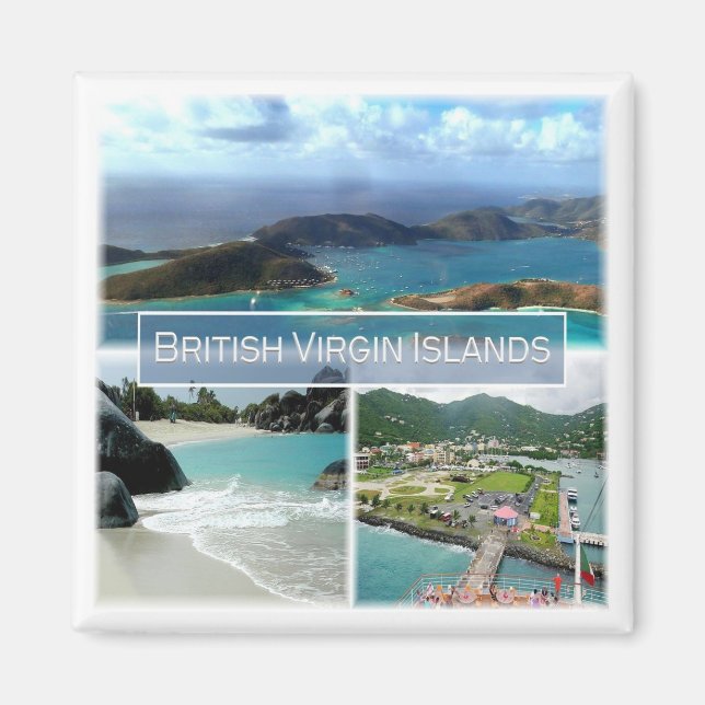 zVG003 BRITISH VIRGIN ISLANDS, Mosaic, Fridge Magnet (Front)
