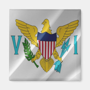 zVI002 VIRGIN ISLANDS, Waving Flag, America,Fridge Magnet