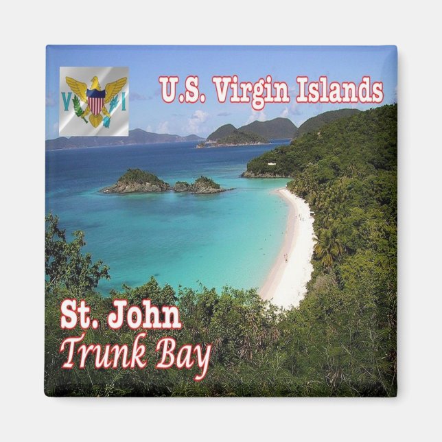 ZVI011 ST. JOHN, Trunk Bay, Viegin Islands, Fridge Magnet (Front)
