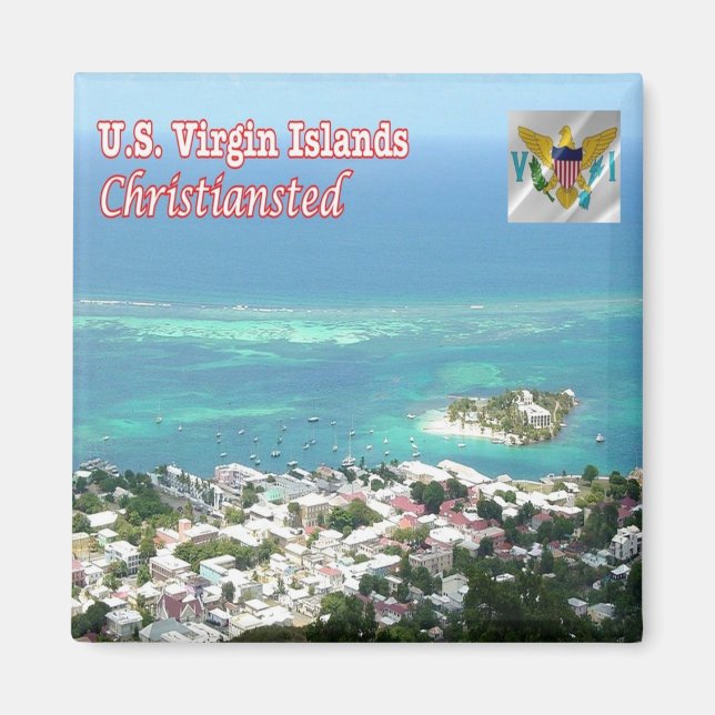 zVI014 VIRGIN ISLANDS, Christiansted, Fridge Magnet (Front)
